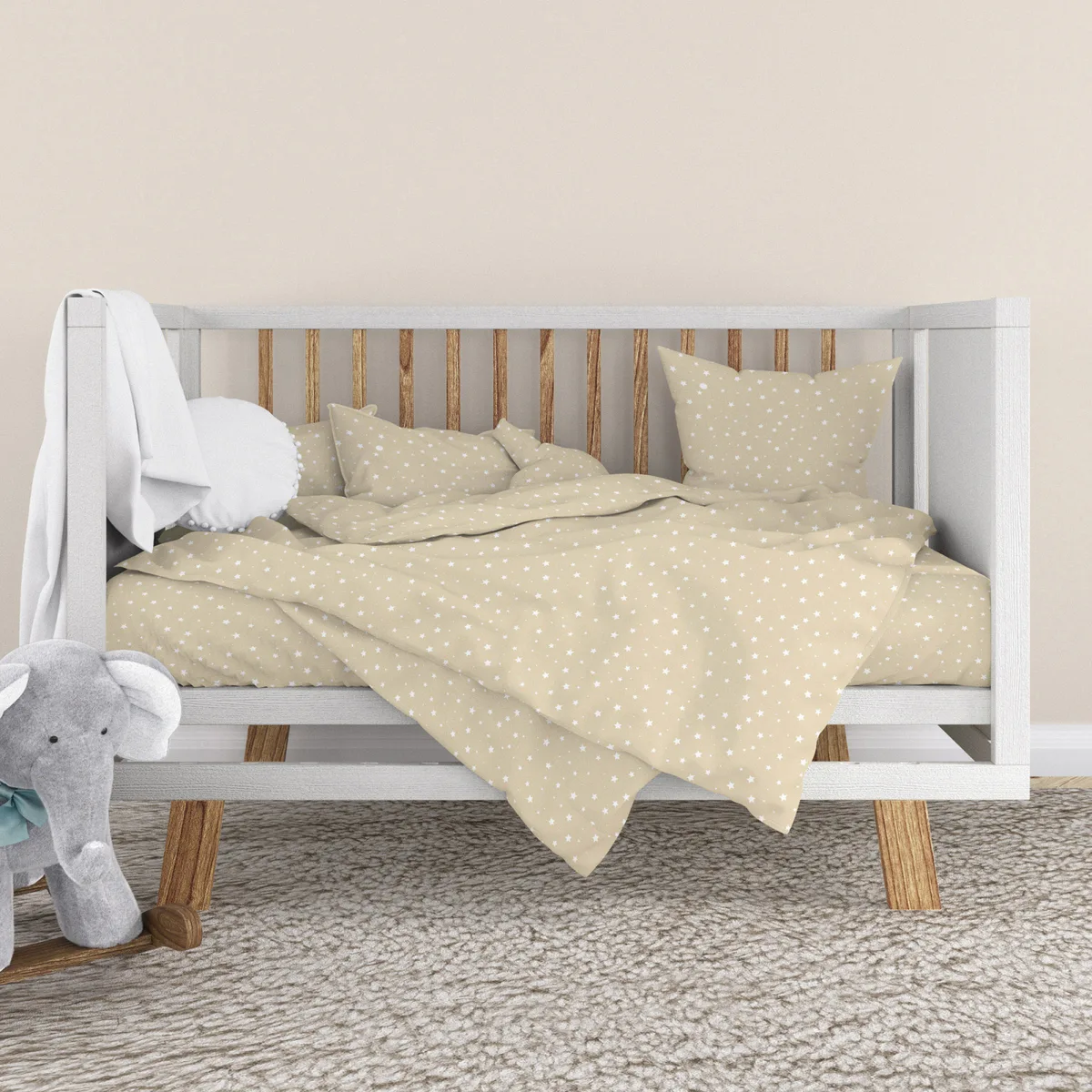 Дитячий комплект постільної білизни Home Line бязь 100х150 см бежевий