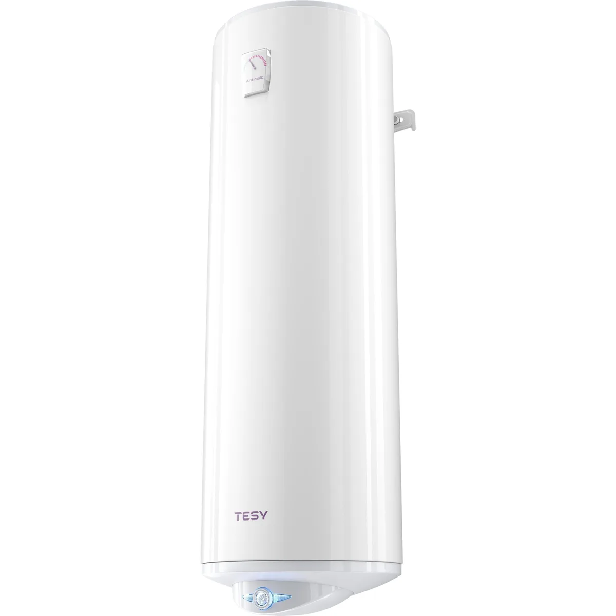 Водонагреватель электрический TESY Anticalc Slim круглый, модель GCV 803824D B14 TBRC, объемом 80 л, мощностью 2,4 кВт, с сухим теном и механическим управлением.