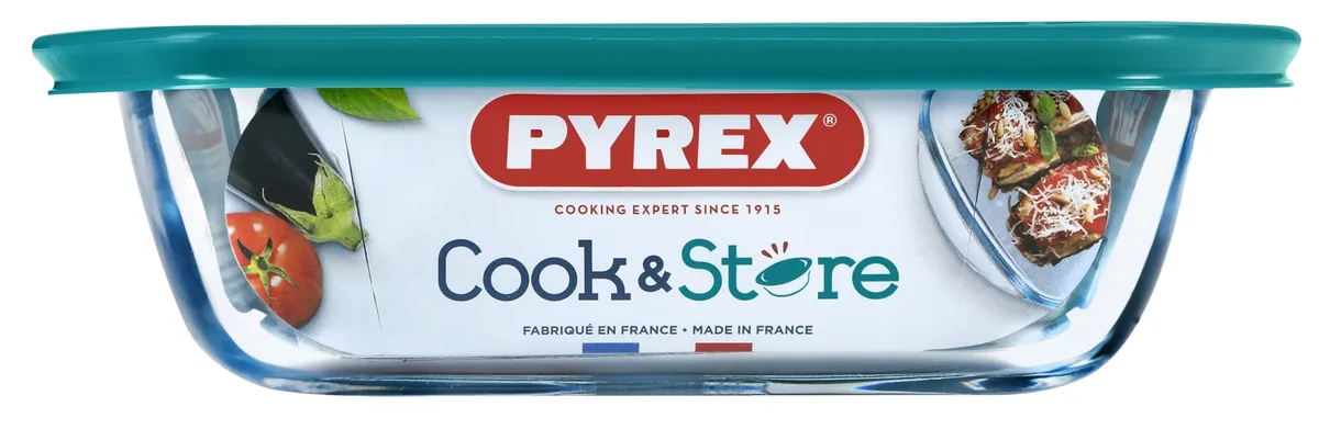 Форма Pyrex боросилікатне скло 23х15х7 см прямокутна з кришкою