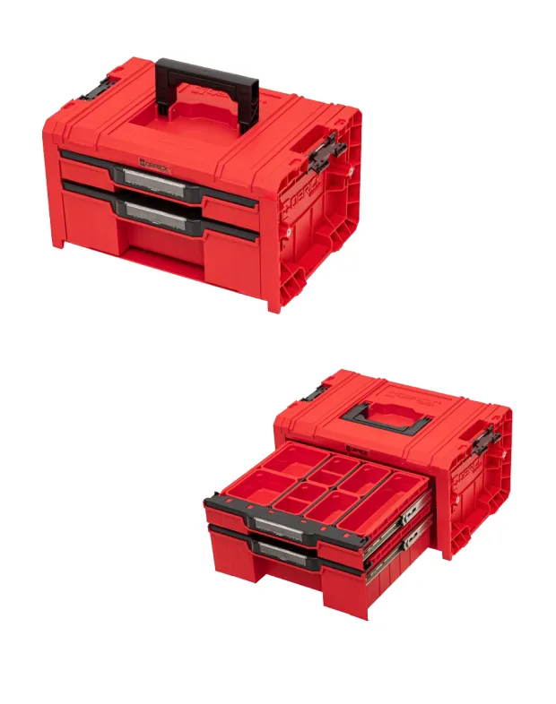 Ящики для инструментов Qbrick пластик 450х390х860 мм красные