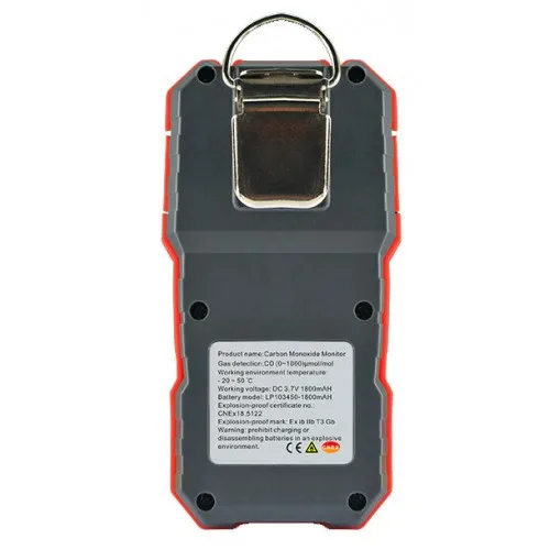 Детектор чадного газу портативний WINTACT WT8806 0-1000 μmol/mol кольоровий дисплей