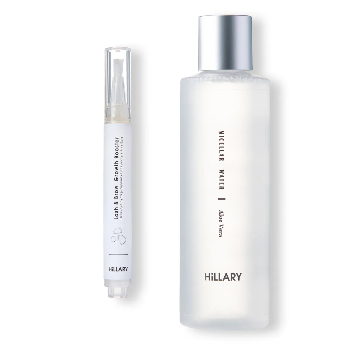 Пептидна бустер-сироватка для росту вій та брів Hillary Lash & Brow Growth Booster + Міцелярна вода Hillary MI