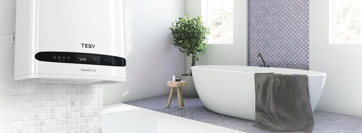 Електричний водонагрівач TESY Bellissimo Cloud плоский GCR 502722 E31 ECW Wi-Fi, 50 л, 2,2 кВт, універсальний монтаж, електричний.
