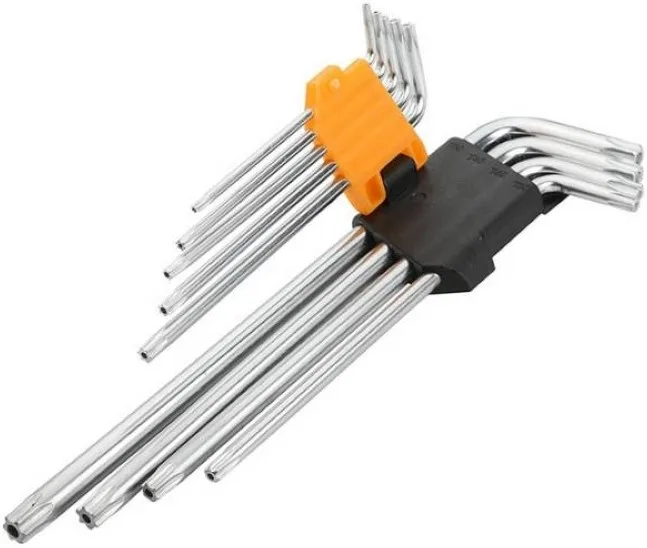 Ключі шестигранні Tolsen 9шт подовжені Torx з кулястим наконечником для закручування кріплень