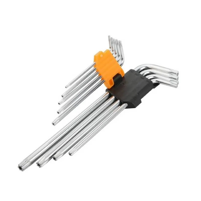 Ключі шестигранні Tolsen 9шт подовжені Torx з кулястим наконечником для закручування кріплень