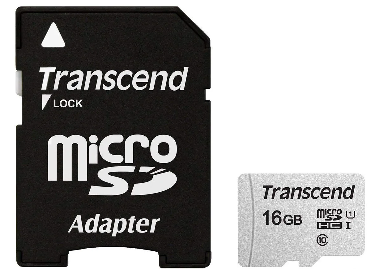 Карта пам'яті Transcend microSD 16GB UHS-I U1 з адаптером