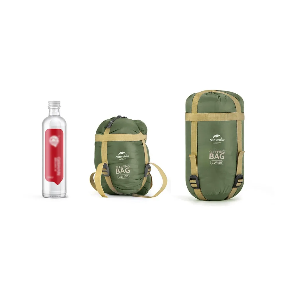 Спальний мішок Naturehike нейлон 190х75 см темно-зелений