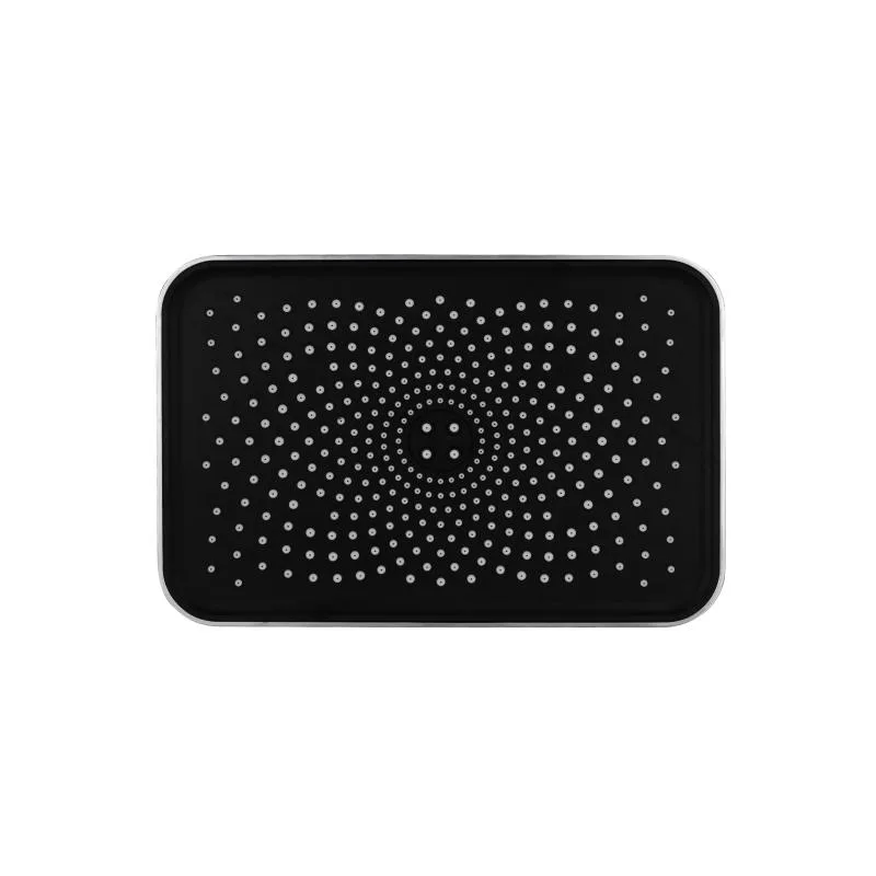 Лійка для верхнього душу Qtap Hlavova 260х180 мм ABS чорна хромована