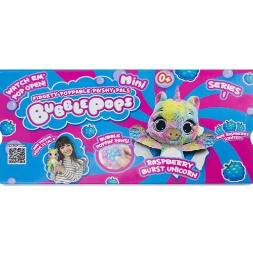 М'яка іграшка Bubble Pops Малиновий Єдиноріг 20 см з ароматом і силіконовими лапками для обнімання