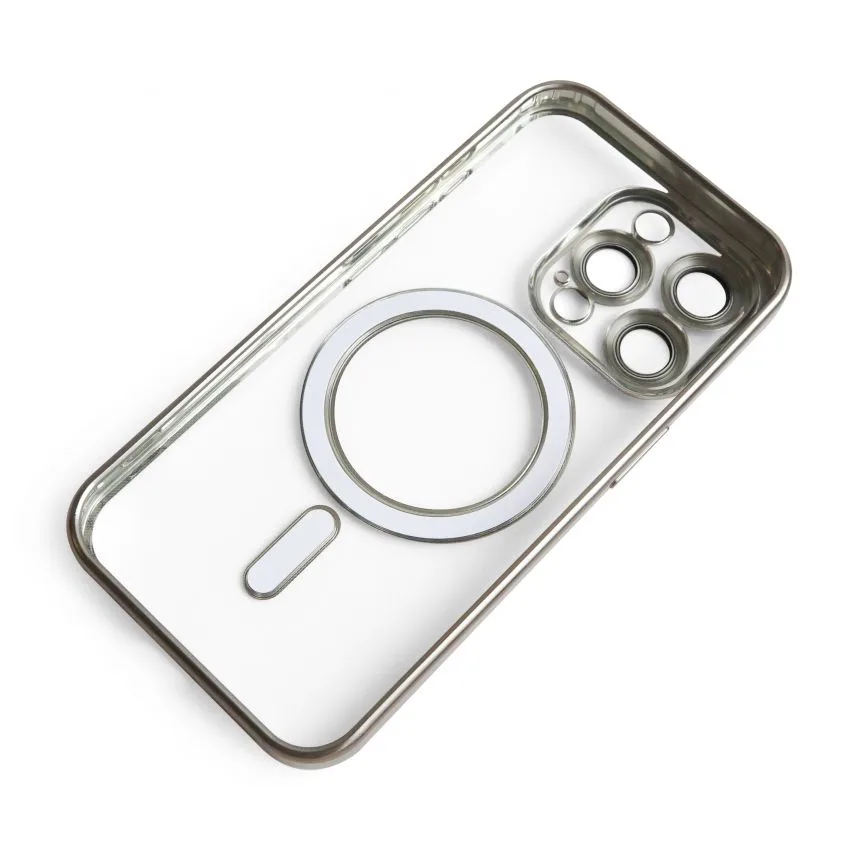 Чохол MagSafe для iPhone 13 Pro матовий сірий силікон пластик
