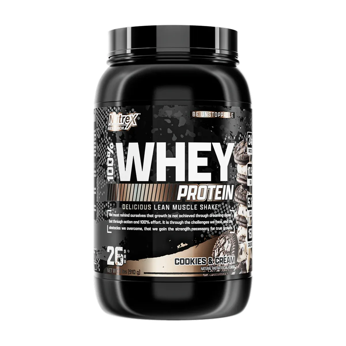 100% Whey Nutrex Сироватковий протеїн 910 г Смак печива та крему