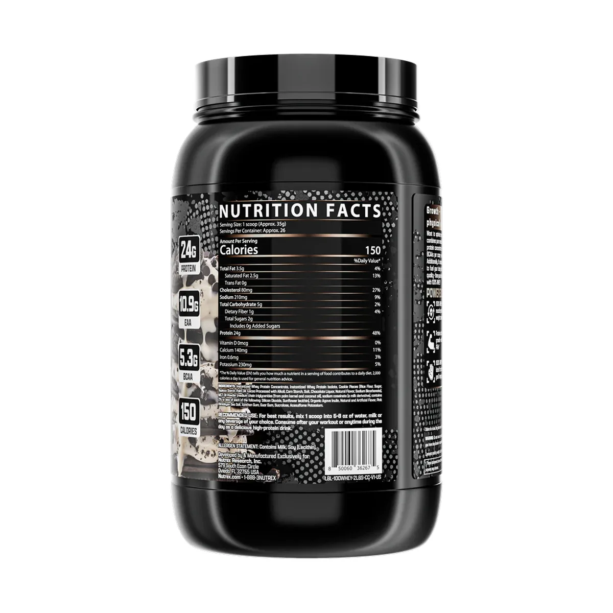 100% Whey Nutrex Сироватковий протеїн 910 г Смак печива та крему