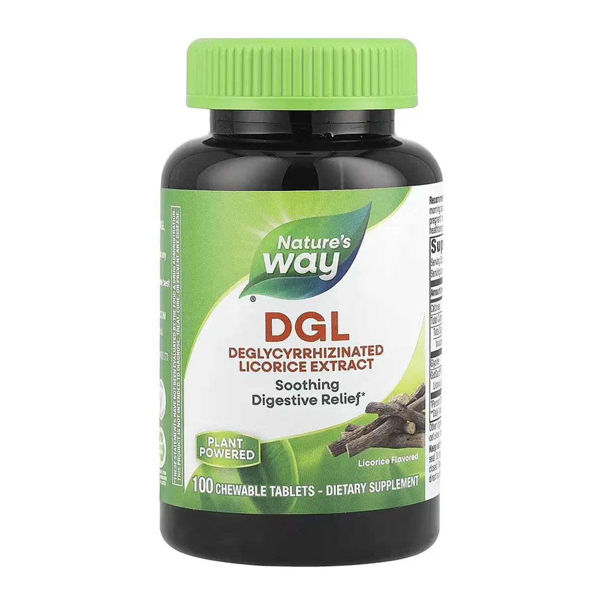 Жувальні таблетки Nature's Way DGL 100 табл на основі лакриці для здоров'я шлунка.