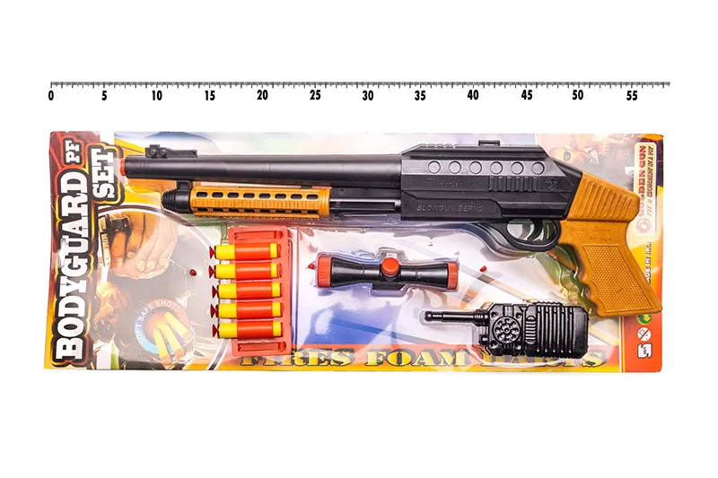Іграшковий дробовик Golden Gun з м'якими кулями 45 см Пластик Чорний