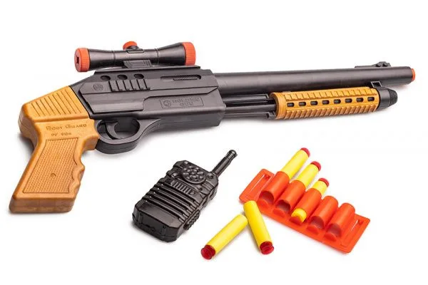 Іграшковий дробовик Golden Gun з м'якими кулями 45 см Пластик Чорний