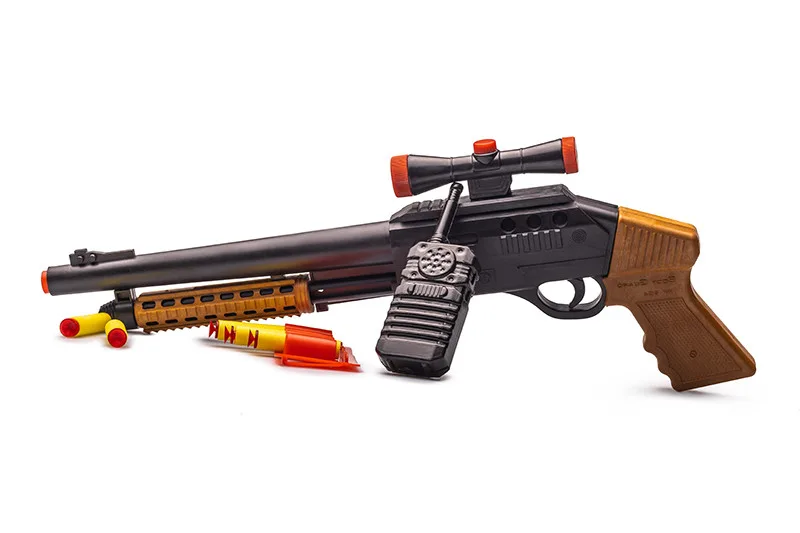 Іграшковий дробовик Golden Gun з м'якими кулями 45 см Пластик Чорний