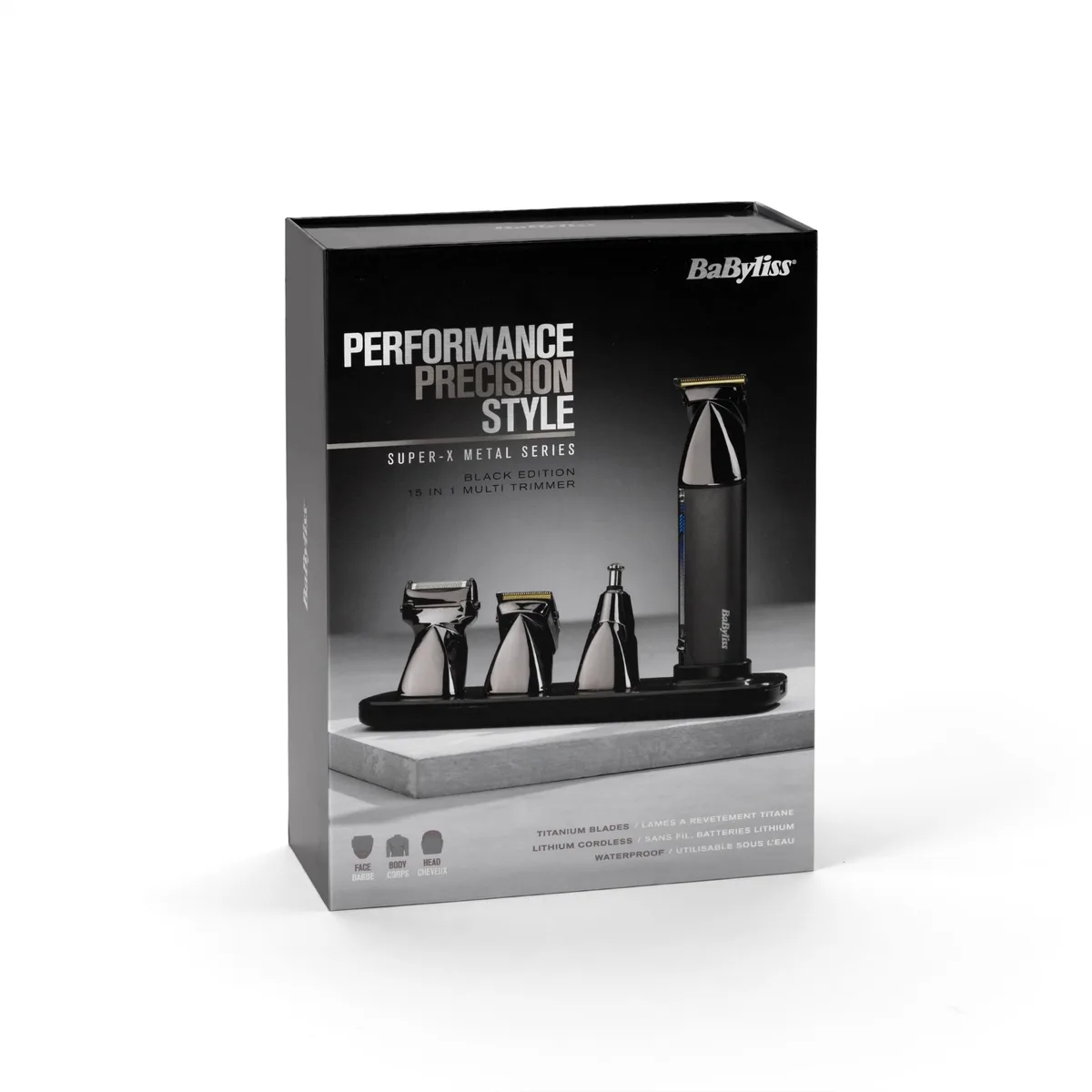 Набір для стрижки Babyliss Super-X Metal Black Edition акумуляторний