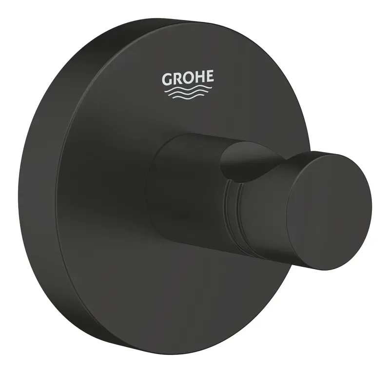 Настенный крючок Grohe металл черный матовый с долговечным покрытием