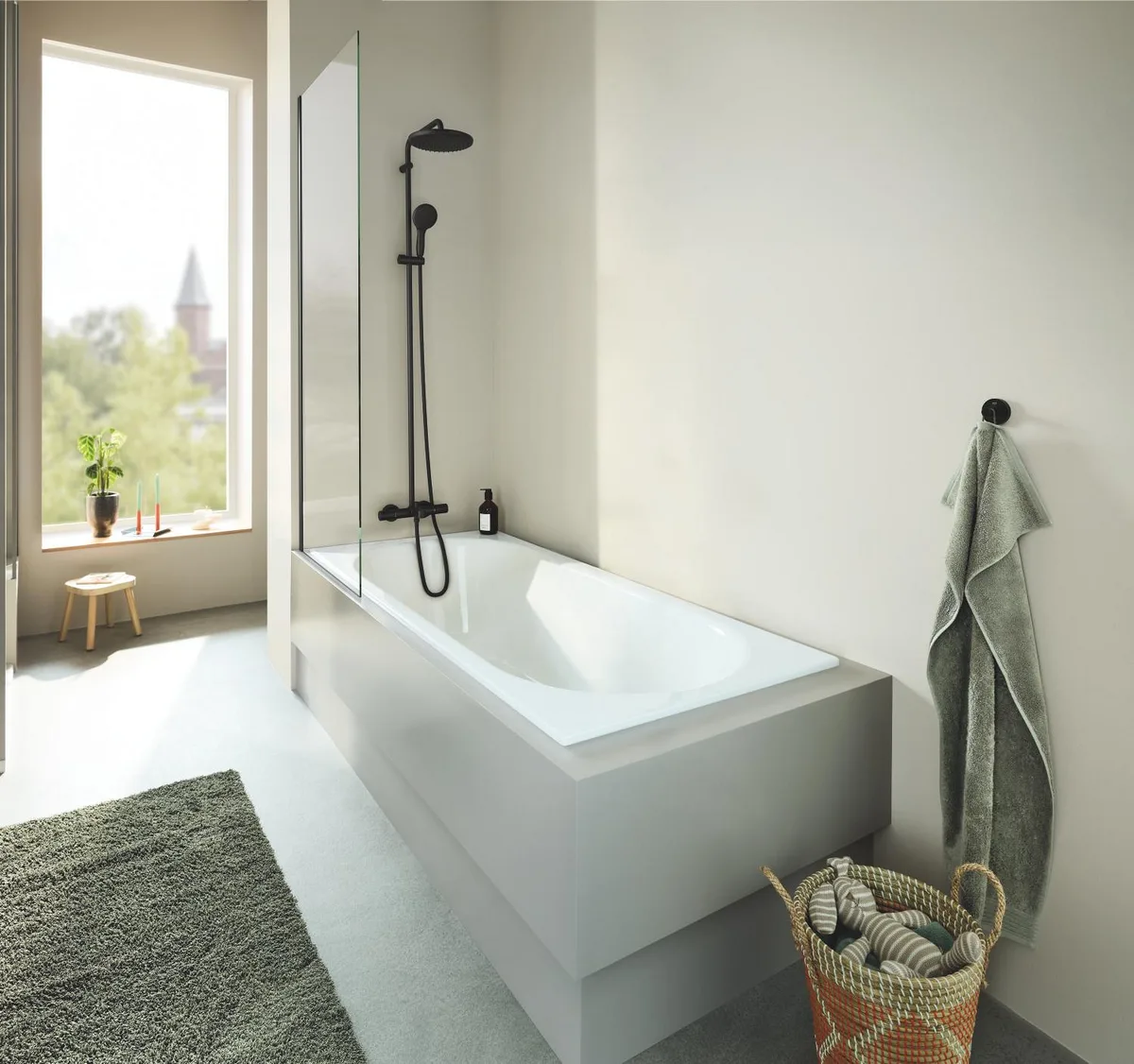 Настенный крючок Grohe металл черный матовый с долговечным покрытием