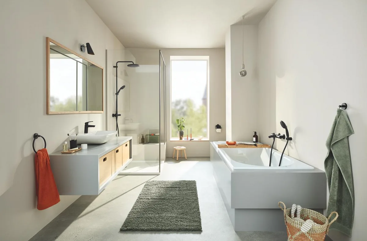 Настенный крючок Grohe металл черный матовый с долговечным покрытием