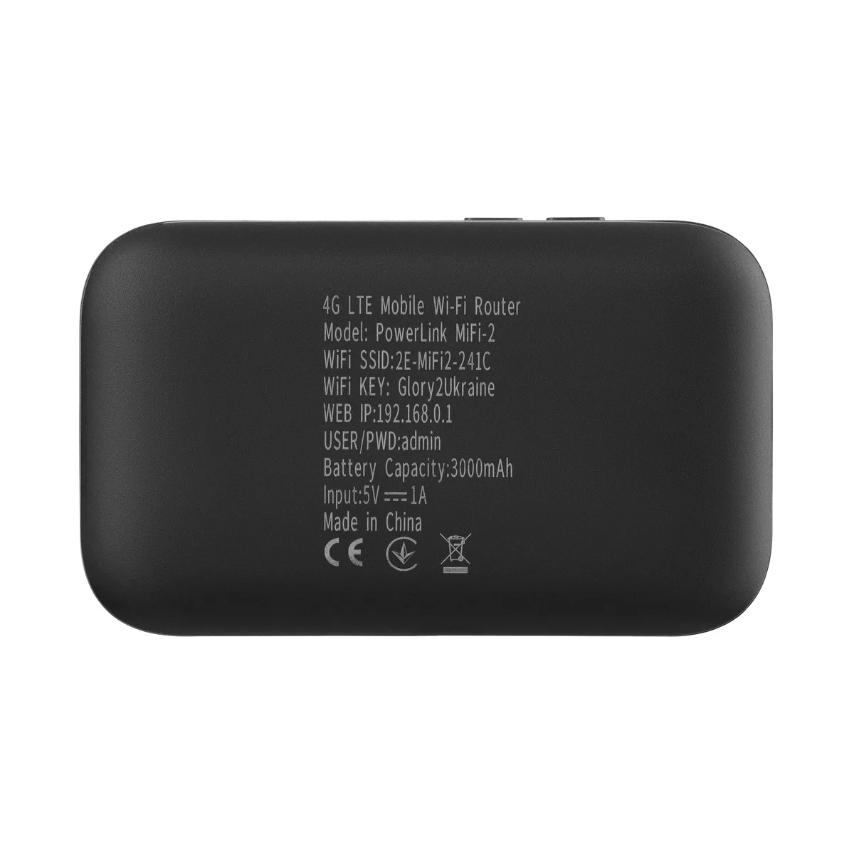 Мобільний маршрутизатор 2E PowerLink LTE 3000мАгод чорний