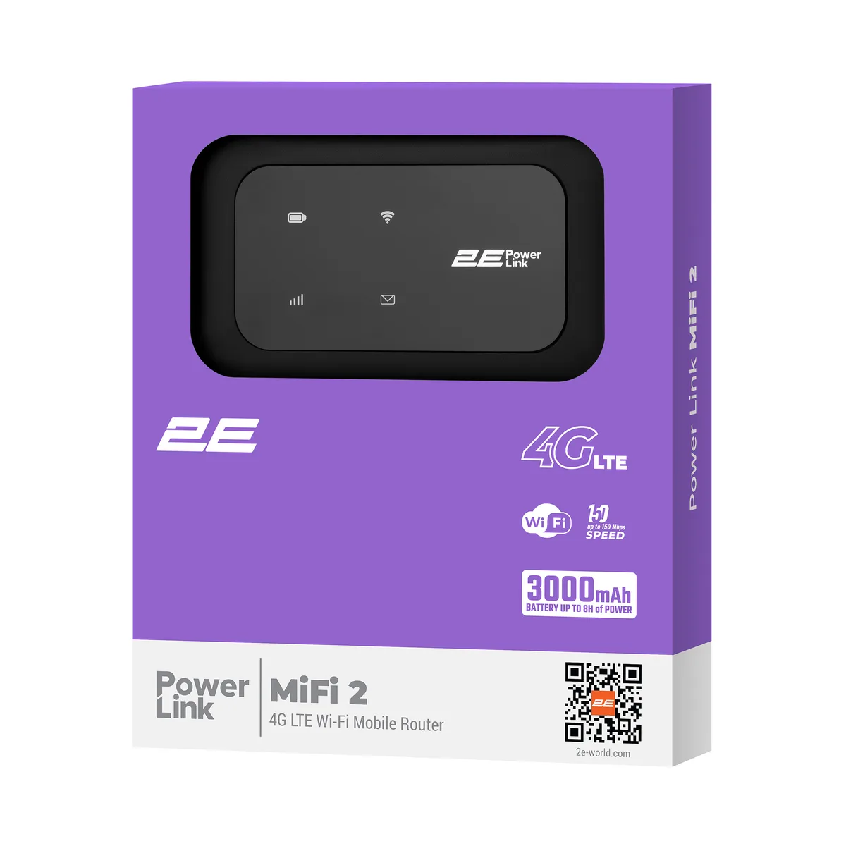 Мобільний маршрутизатор 2E PowerLink LTE 3000мАгод чорний