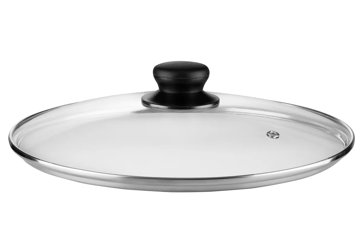 Кришка ARDESTO Gemini Gourmet, 26 см, жаростійке скло, нержавіюча сталь, бакелітова ручка.