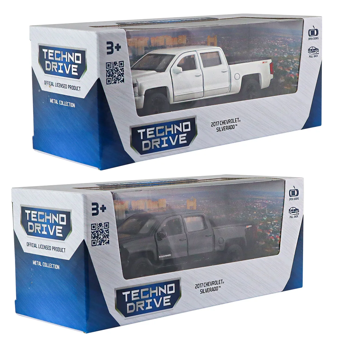 Автомодель TechnoDrive метал 12х4,8х4 см перламутрово-білий чорний