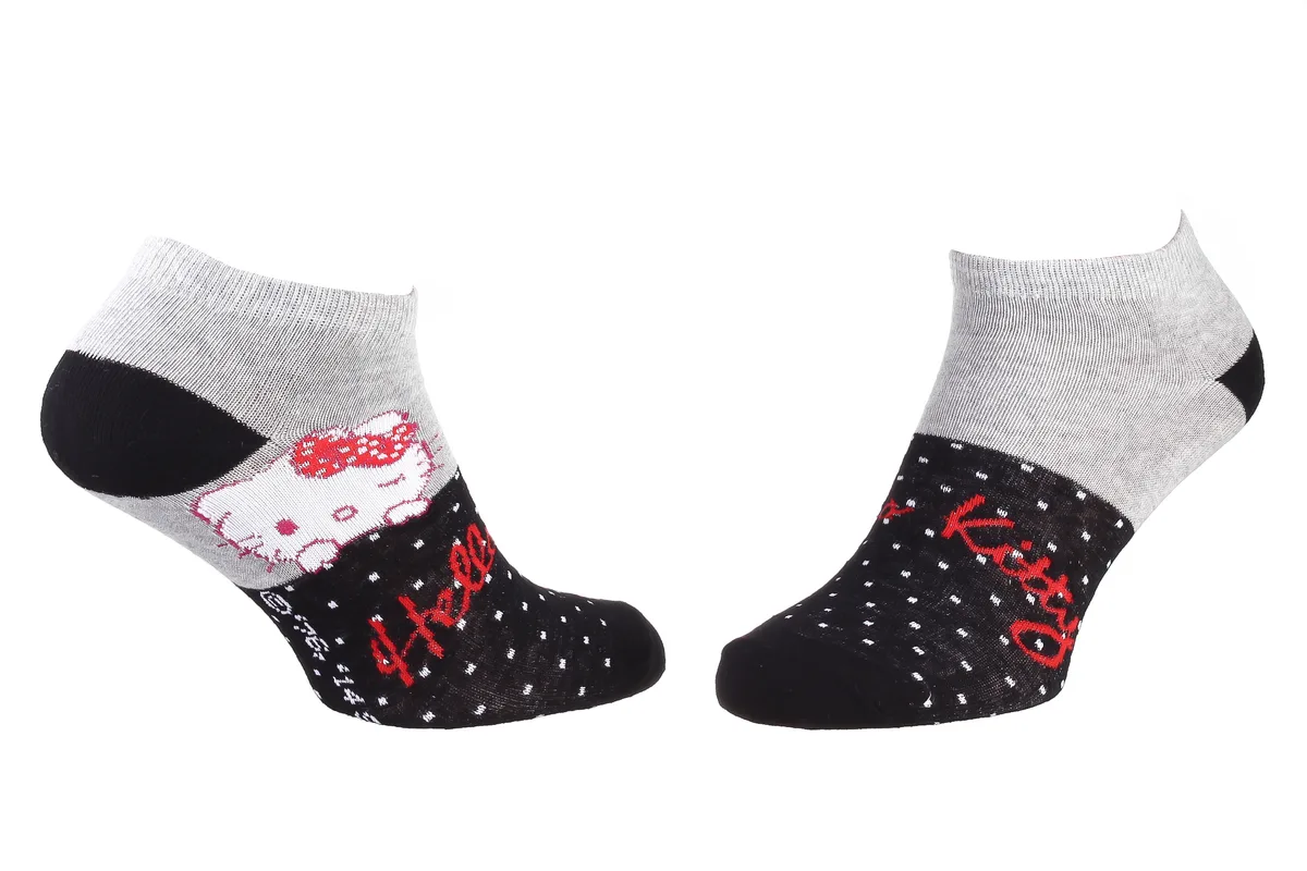 Шкарпетки Hello Kitty 63% бавовна 35-41 сірі