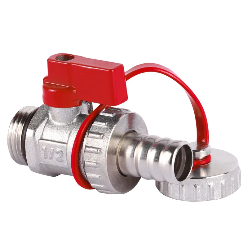 Кран дренажный Koer латунь 1/2'' стальной никелированный