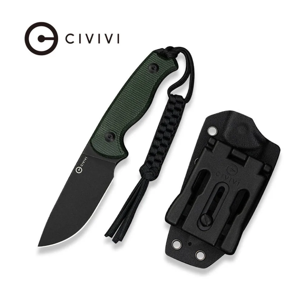 Нож фиксированный Civivi 81,2 мм 14C28N Micarta темно-зеленый