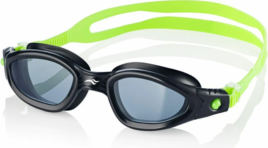 Окуляри для плавання AQUA SPEED TPE OSFM чорний салатовий