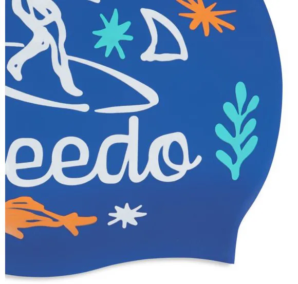 Шапка для плавання SPEEDO силікон OSFM синій білий
