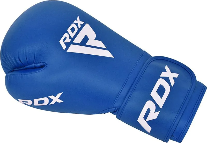Боксерські рукавиці RDX штучна шкіра 10 унцій сині