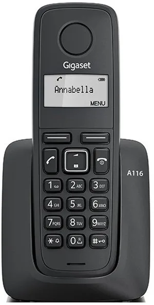 Радіотелефон DECT Gigaset A116, чорний
