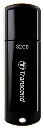 Флешка Transcend USB 3.1 32 ГБ Чорна з ковпачком