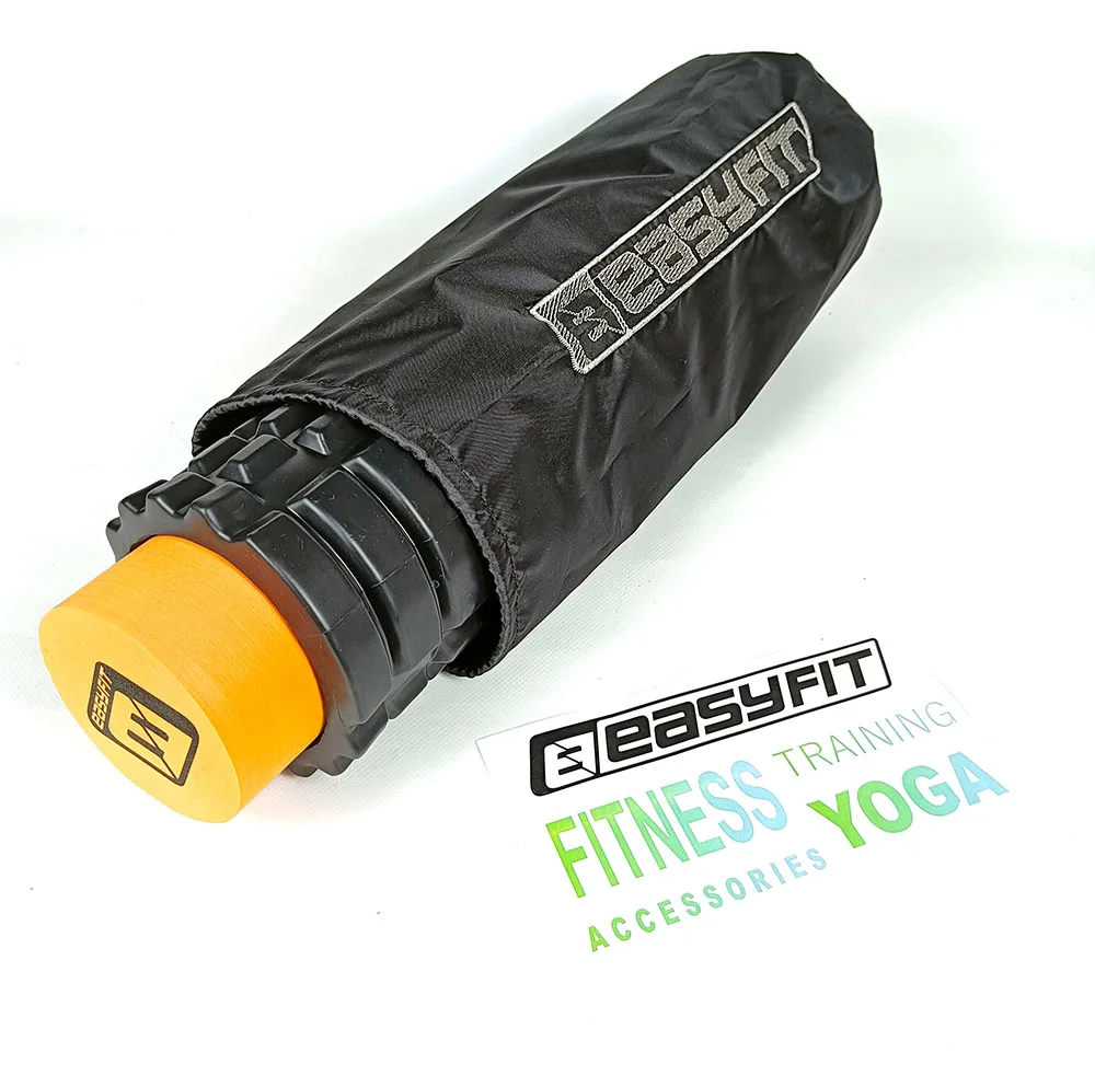 Масажний ролик EasyFit PRO EVA-піна 33 см чорний подвійний