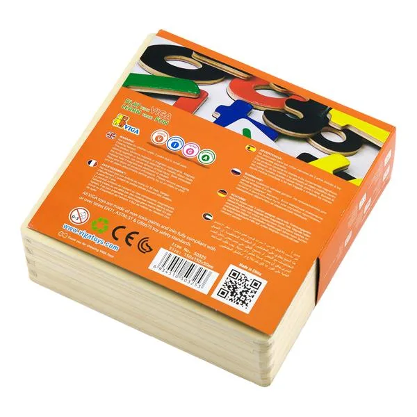 Набор магнитных цифр и знаков Viga Toys деревянные 37 шт разноцветные