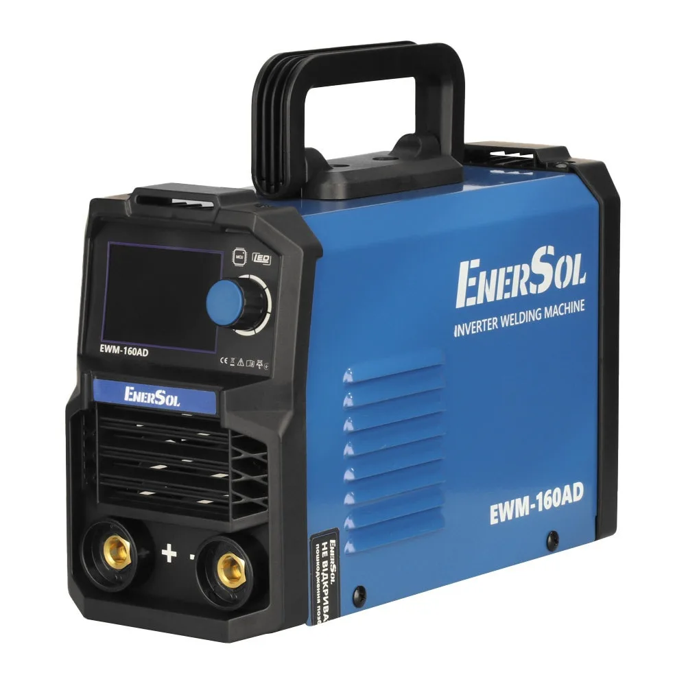 Зварювальний інвертор EnerSol EWM-160AD, потужність 160А, 7.2кВт, напруга 160-260В, вага 3.1кг.