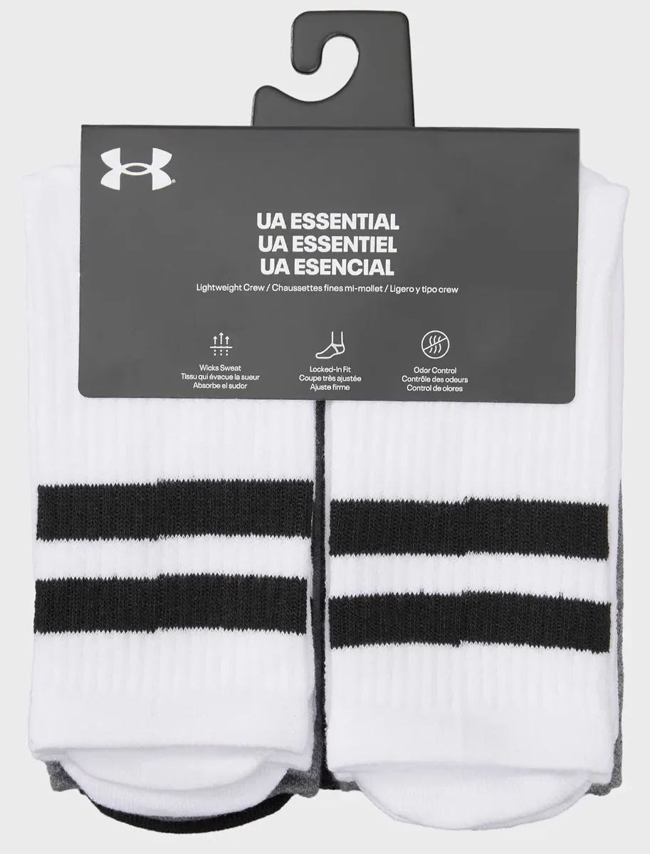 Шкарпетки Under Armour поліестер LG білий сірий чорний 6 пар