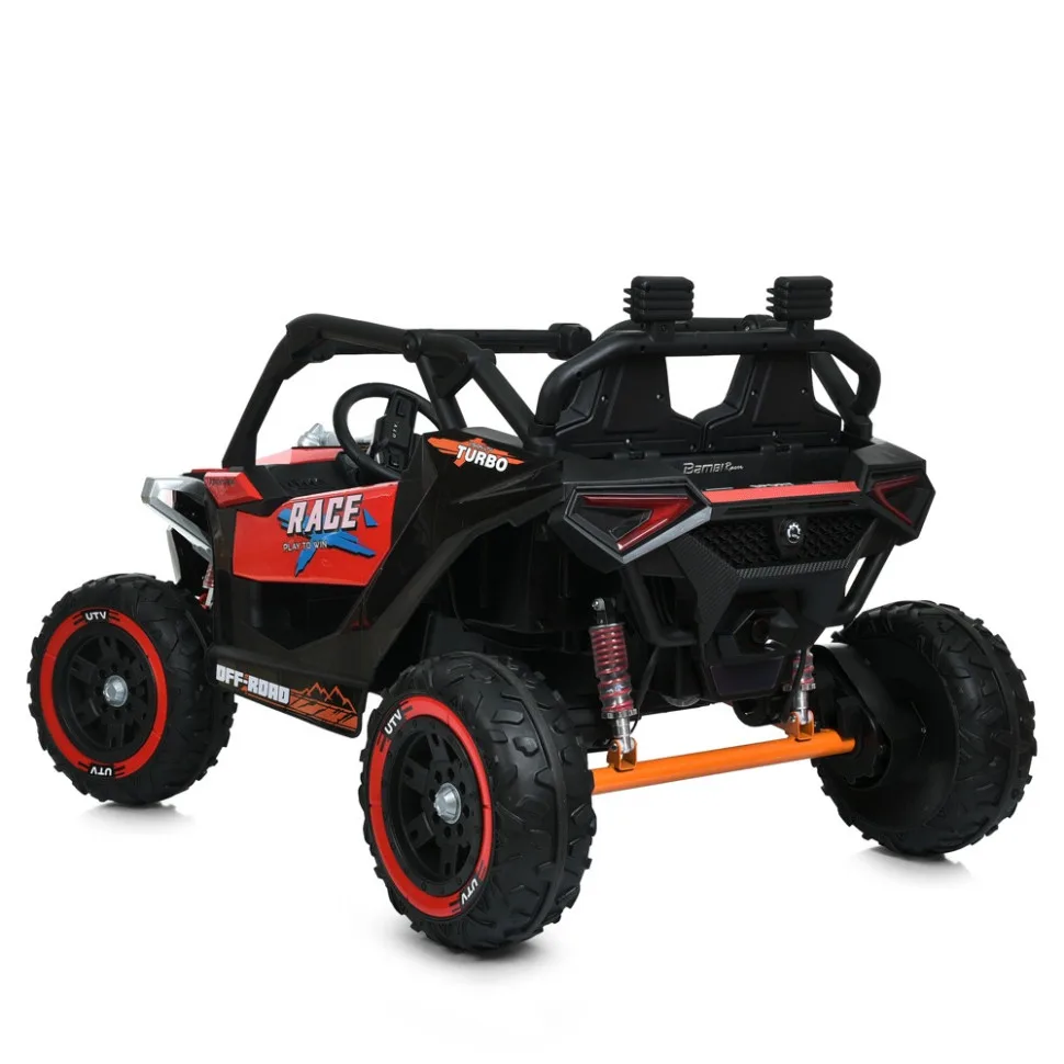 Дитячий електромобіль Джип M 6149EBLR-3 2WD 120W пластик 128x41x73 см червоний