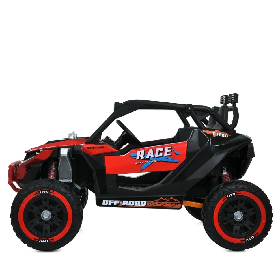 Дитячий електромобіль Джип M 6149EBLR-3 2WD 120W пластик 128x41x73 см червоний