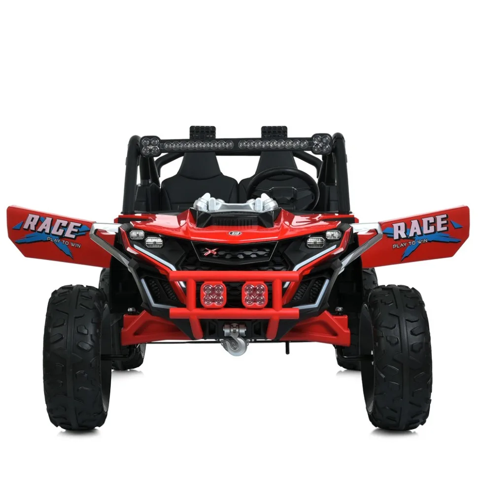 Дитячий електромобіль Джип M 6149EBLR-3 2WD 120W пластик 128x41x73 см червоний