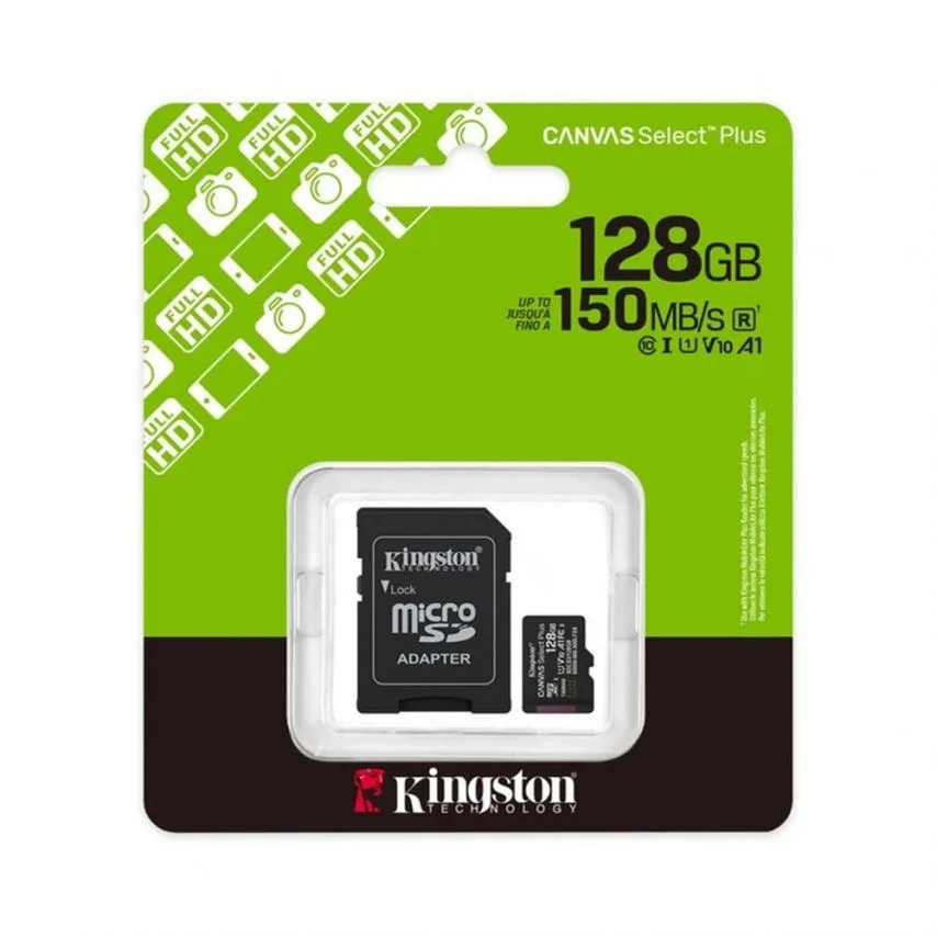 Карта пам'яті Kingston MicroSDXC 128Гб Class 10 UHS-I з адаптером