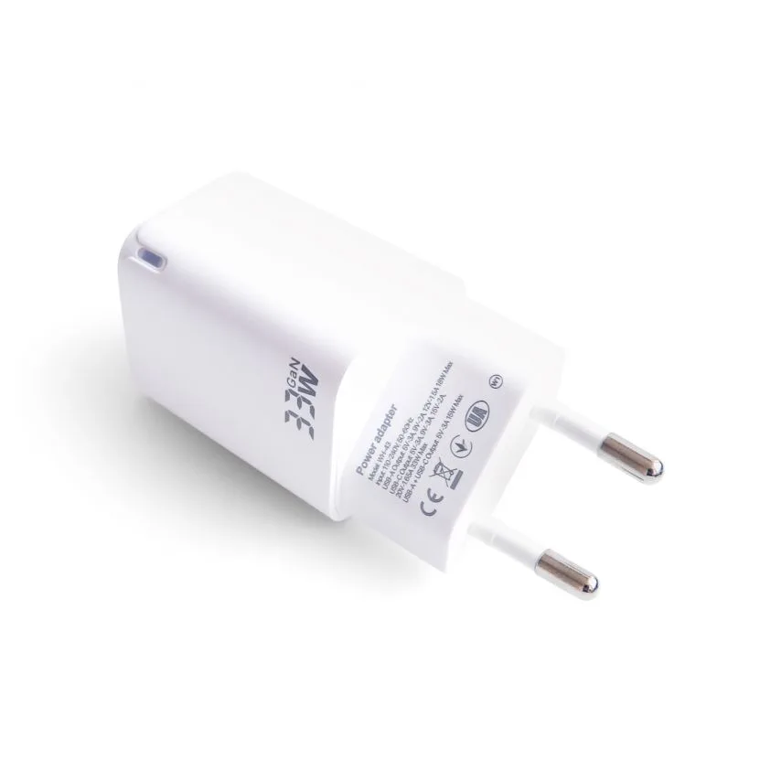 Мережевий зарядний пристрій WALKER 33W GAN Type-C USB 34х30х61 мм Білий