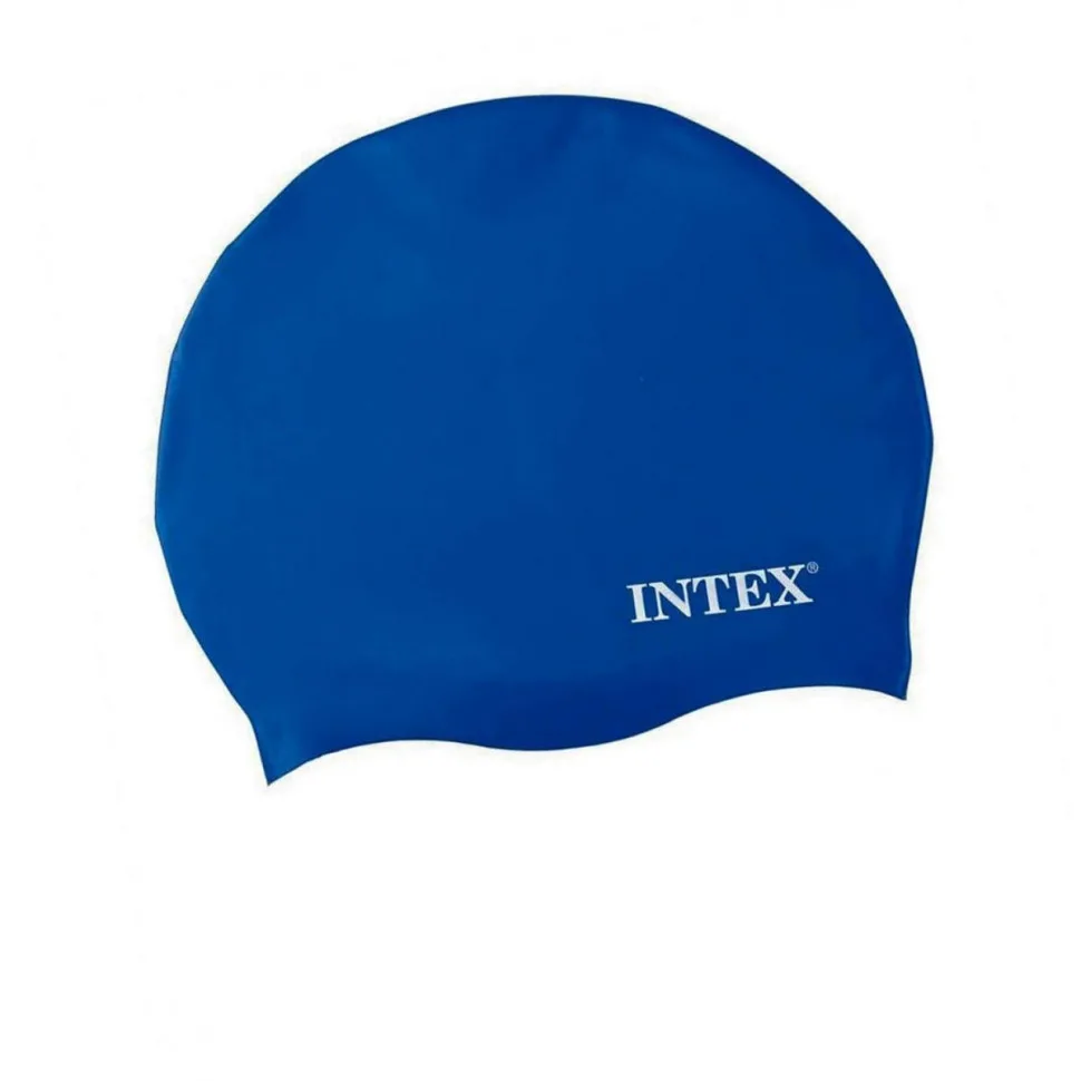 Шапочка для плавання Intex силікон 1 розмір Синя