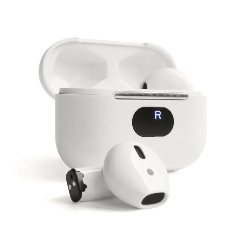 Навушники Bluetooth WALKER TWS вкладиші білий срібний