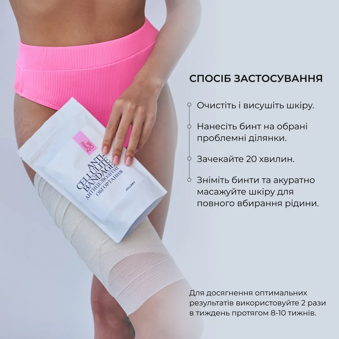 Курс для антицелюлітного догляду в домашніх умовах з ензимним антицелюлітним комплексом Hillary Zymo Cell