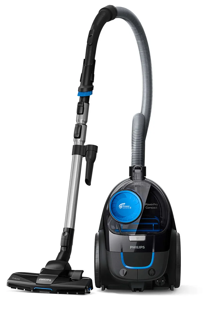 Пилосос Philips PowerPro Compact, 900Вт, контейнерний, об'єм 1,5л, фільтр НЕРА13, чорний.