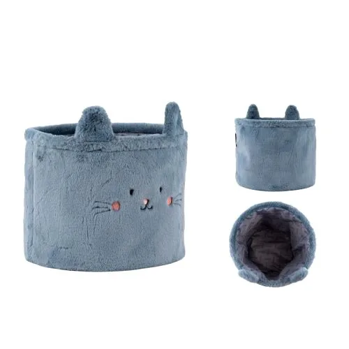 Кошик для зберігання Kite Cute Cat з вишивкою для іграшок та дрібниць м'який кошик для речей